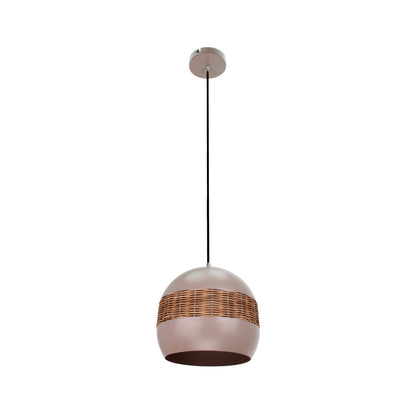 De taupe hanglamp Caserta geeft een warme, landelijke uitstraling. Perfect voor een gezellige sfeer in huis.