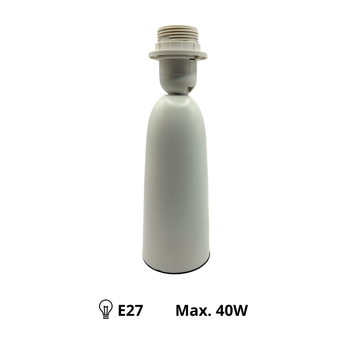 De witte lampenvoet uit de Comico-serie voegt een frisse uitstraling toe aan elk interieur. Perfect voor jouw unieke lamp!