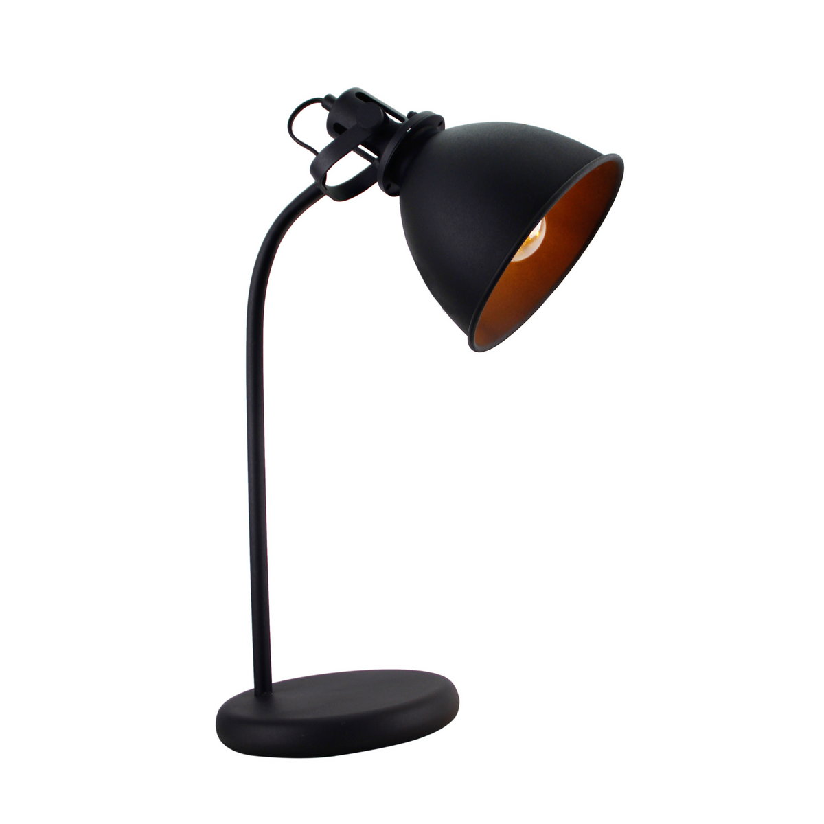 Deze zwarte tafellamp uit de Industrie serie voegt een robuuste uitstraling toe aan je interieur.