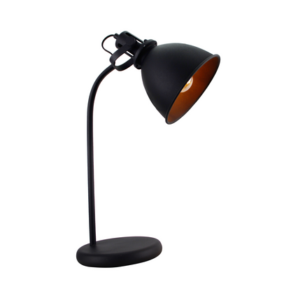 Deze zwarte tafellamp uit de Industrie serie voegt een robuuste uitstraling toe aan je interieur.