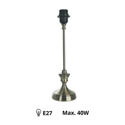Deze bronzen lampenvoet van 37 cm voegt een warme, tijdloze uitstraling toe aan je interieur. Perfect voor elke lampenkap.