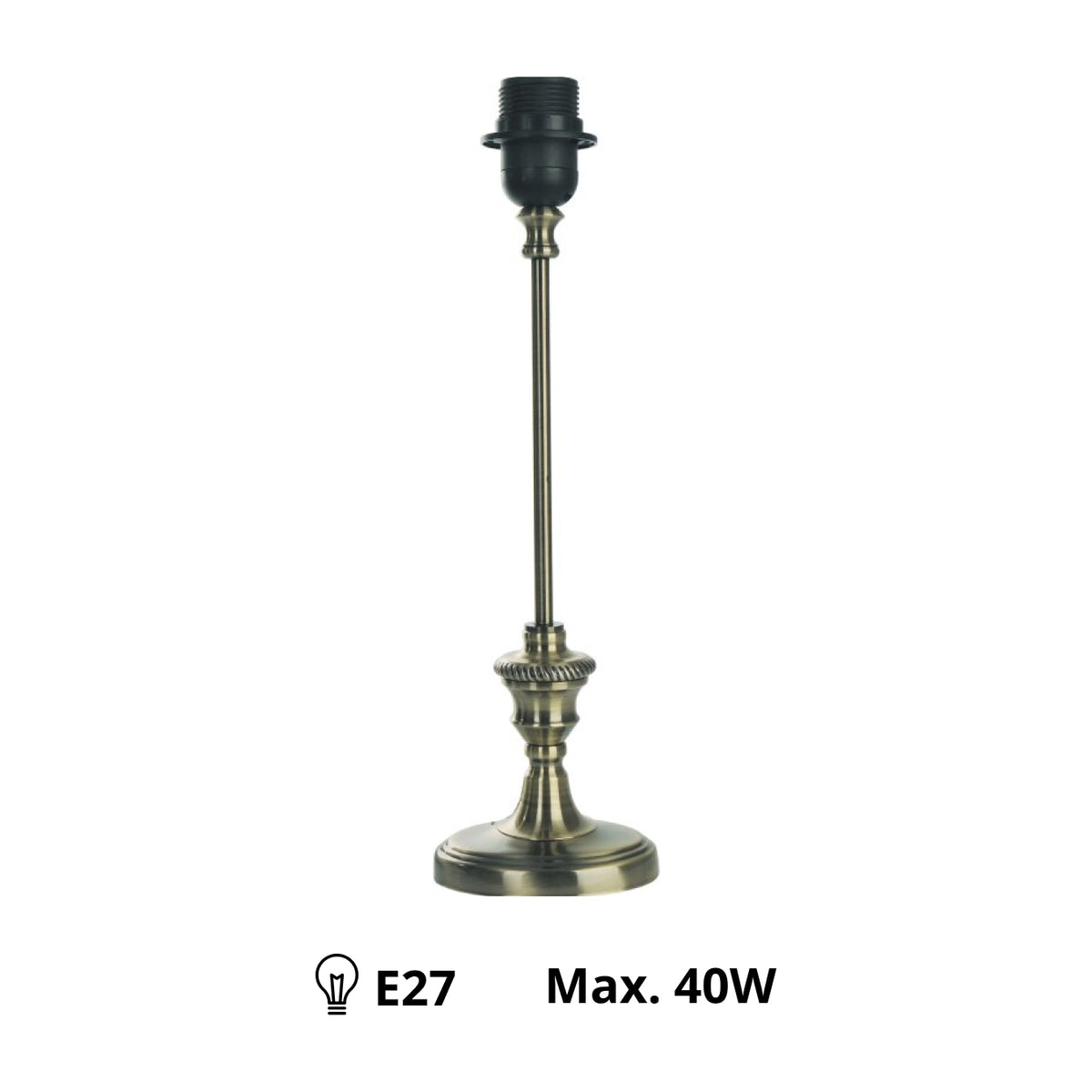 Elegante lampenvoet in brons met een klassieke uitstraling. Perfect voor het creëren van een warme, sfeervolle ambiance.