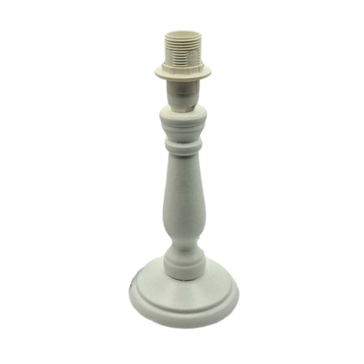 Een frisse, witte lampenvoet van hout met een hoogte van 21 cm. Perfect voor het creëren van een warme sfeer in uw interieur.