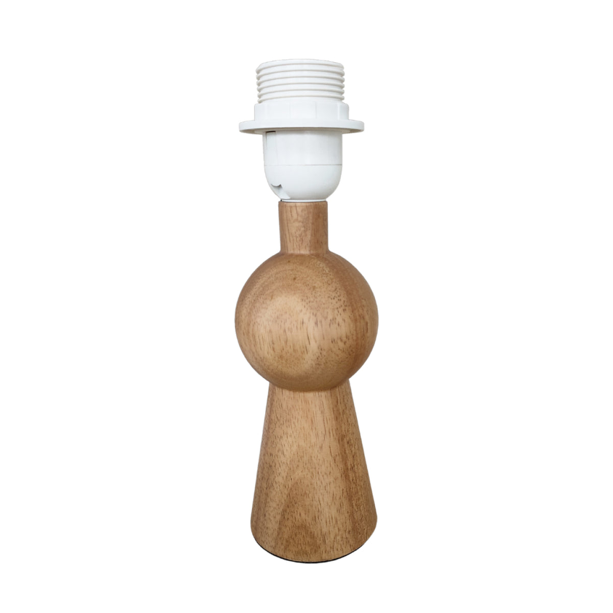 Natuurlijke houten lampenvoet van 21.5 cm voor een warme ambiance. Perfect voor het combineren met diverse lampenkappen.