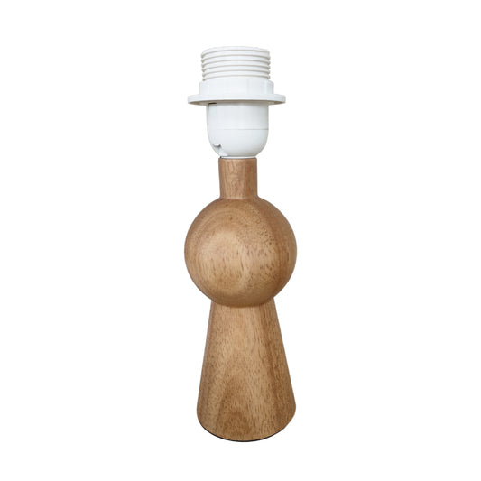 Natuurlijke houten lampenvoet van 21.5 cm voor een warme ambiance. Perfect voor het combineren met diverse lampenkappen.