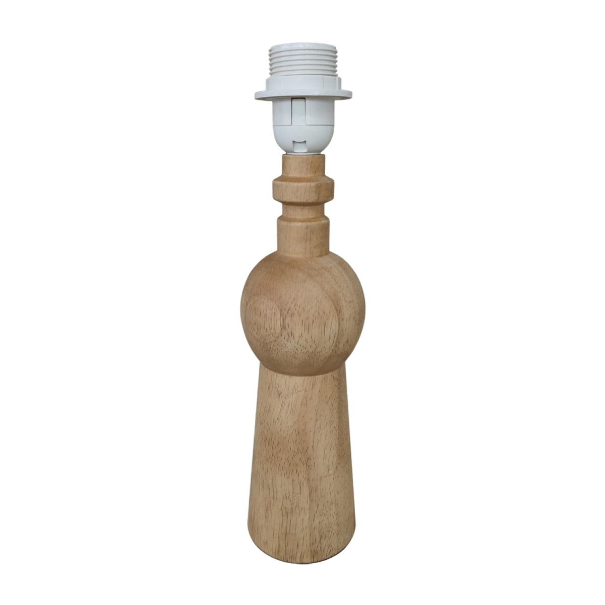Natuurlijke lampenvoet in hout van 31,5 cm hoog. Past perfect bij diverse lampenkappen voor een warme sfeer thuis.