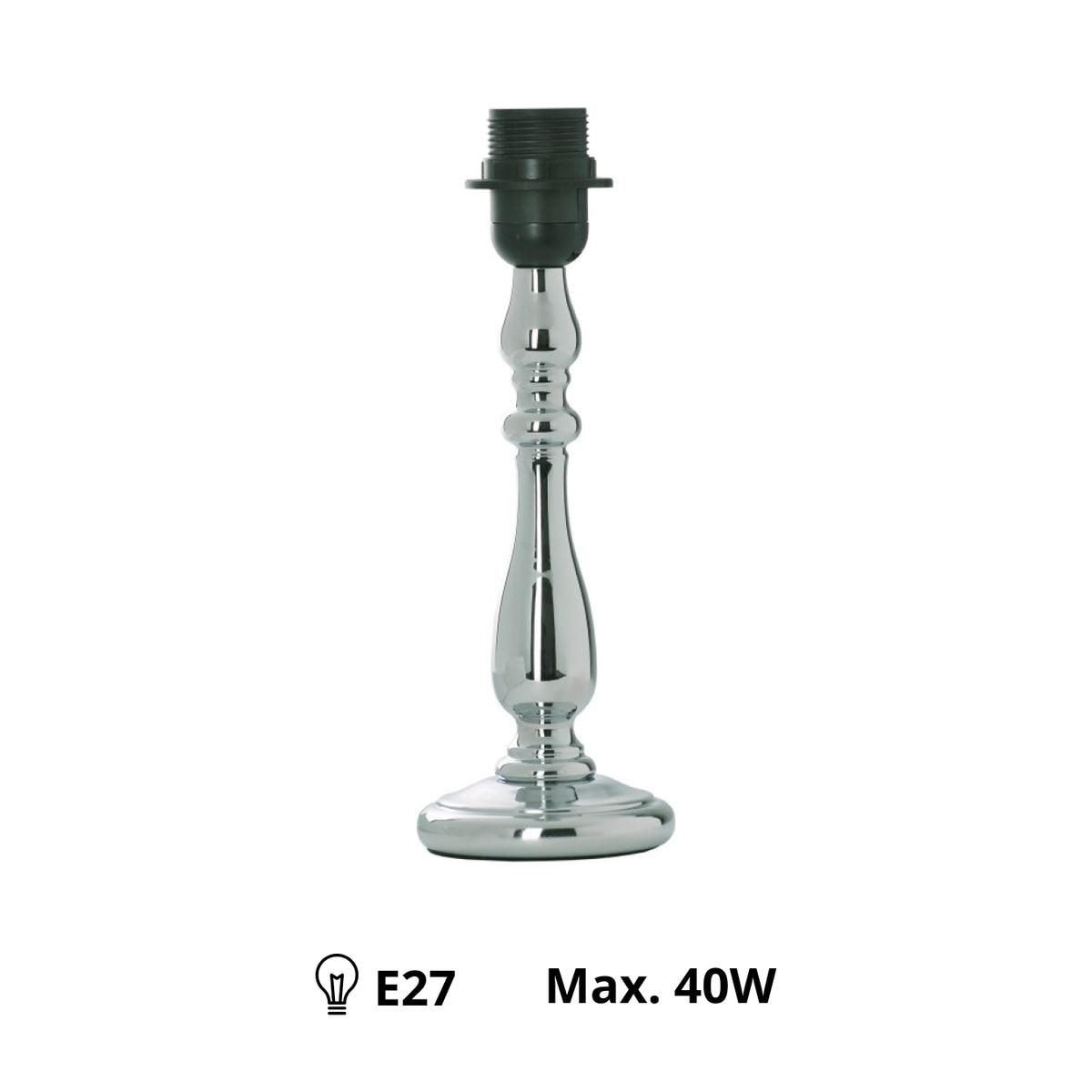 Deze nikkel lampenvoet van 26 cm heeft een moderne uitstraling. Perfect voor het creëren van een eigentijdse sfeer.