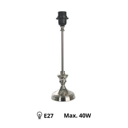 Deze nikkel lampenvoet van 37 cm heeft een moderne uitstraling. Perfect voor het creëren van een eigentijdse sfeer.