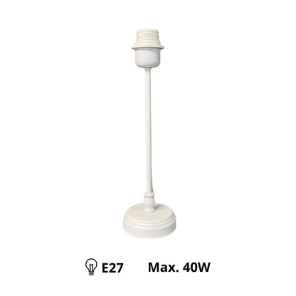 Deze witte lampenvoet uit de Lampenfüße serie voegt een frisse uitstraling toe aan jouw interieur. Perfect voor elke lamp.