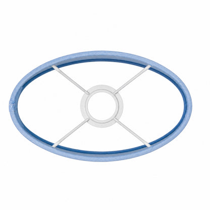 Deze moderne lampenkap in elegant blauw brengt een frisse uitstraling in je interieur. Perfect voor sfeervolle verlichting.