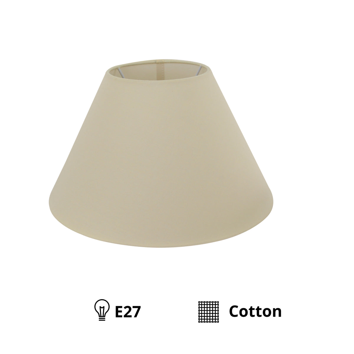 Zacht crèmekleurige lampenkap die een warme gloed verspreidt. Perfect voor een gezellige sfeer in uw interieur.