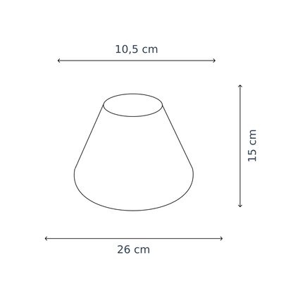 Various Lampenkap Top - Ø26 cm H15 cm - 41625-665 - maattekening
