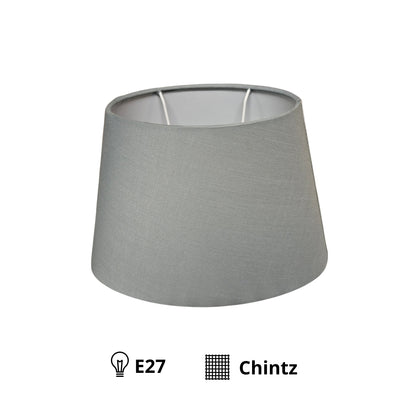 Deze grijze lampenkap van chintz voegt een moderne touch toe aan elke ruimte. Perfect voor sfeervolle verlichting!