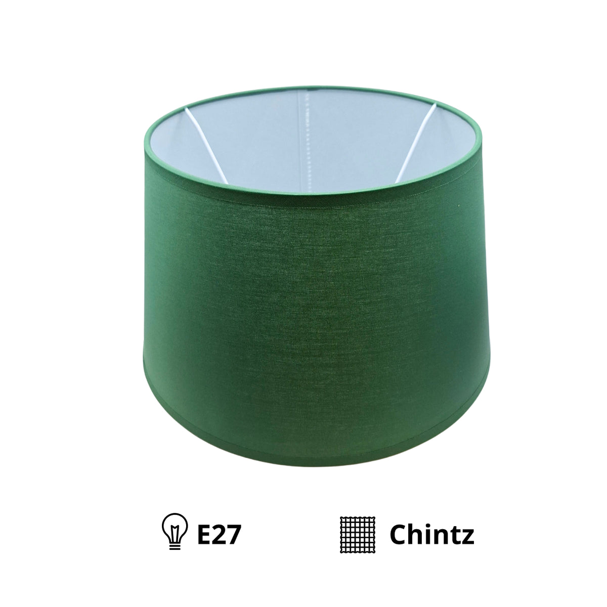 Minimalistische groene lampenkap van chintz voor een frisse uitstraling. Perfect voor een moderne inrichting in elke ruimte.