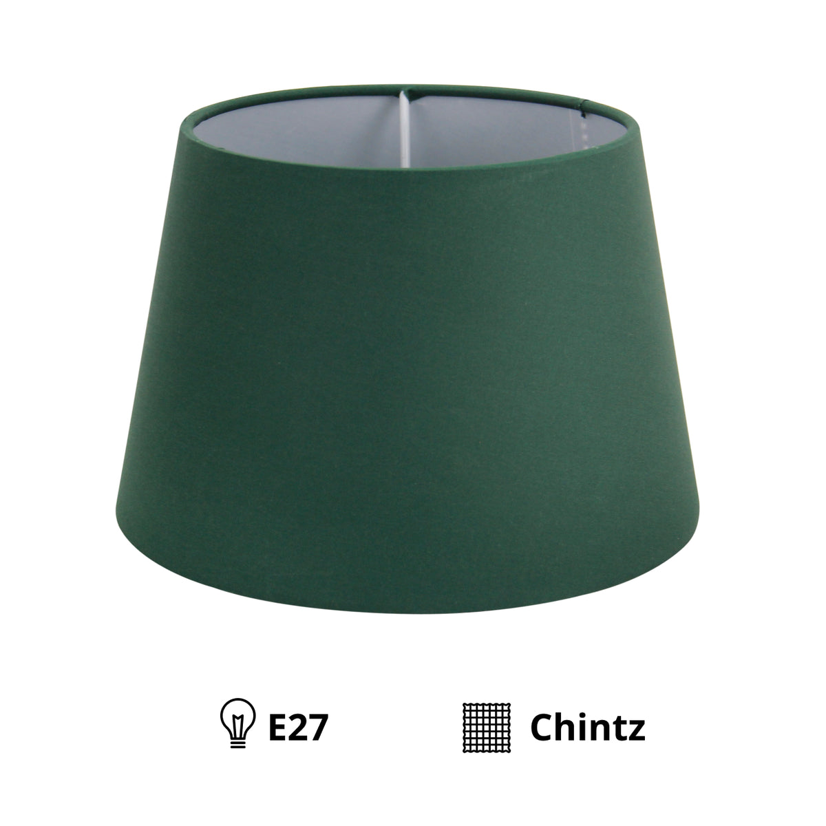 Verfrissende groene lampenkap van chintz voor een moderne uitstraling.