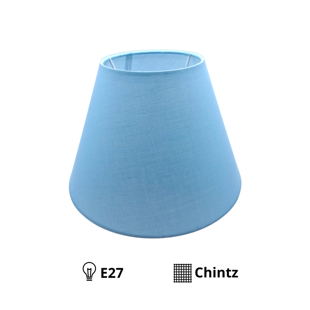 Moderne lampenkap in diepblauw chintz voor een frisse uitstraling. Ideaal voor het toevoegen van kleur aan je interieur.