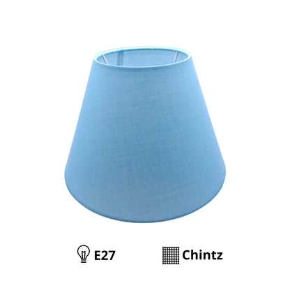 Moderne lampenkap in diepblauw chintz voor een frisse uitstraling. Ideaal voor het toevoegen van kleur aan je interieur.