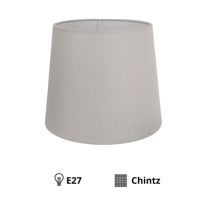 Deze moderne grijze lampenkap voegt een verfijnde touch toe aan je interieur. Perfect voor een sfeervolle ambiance.