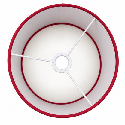 Minimalistische lampenkap in opvallend rood katoen. Perfect voor een moderne uitstraling in elke kamer.
