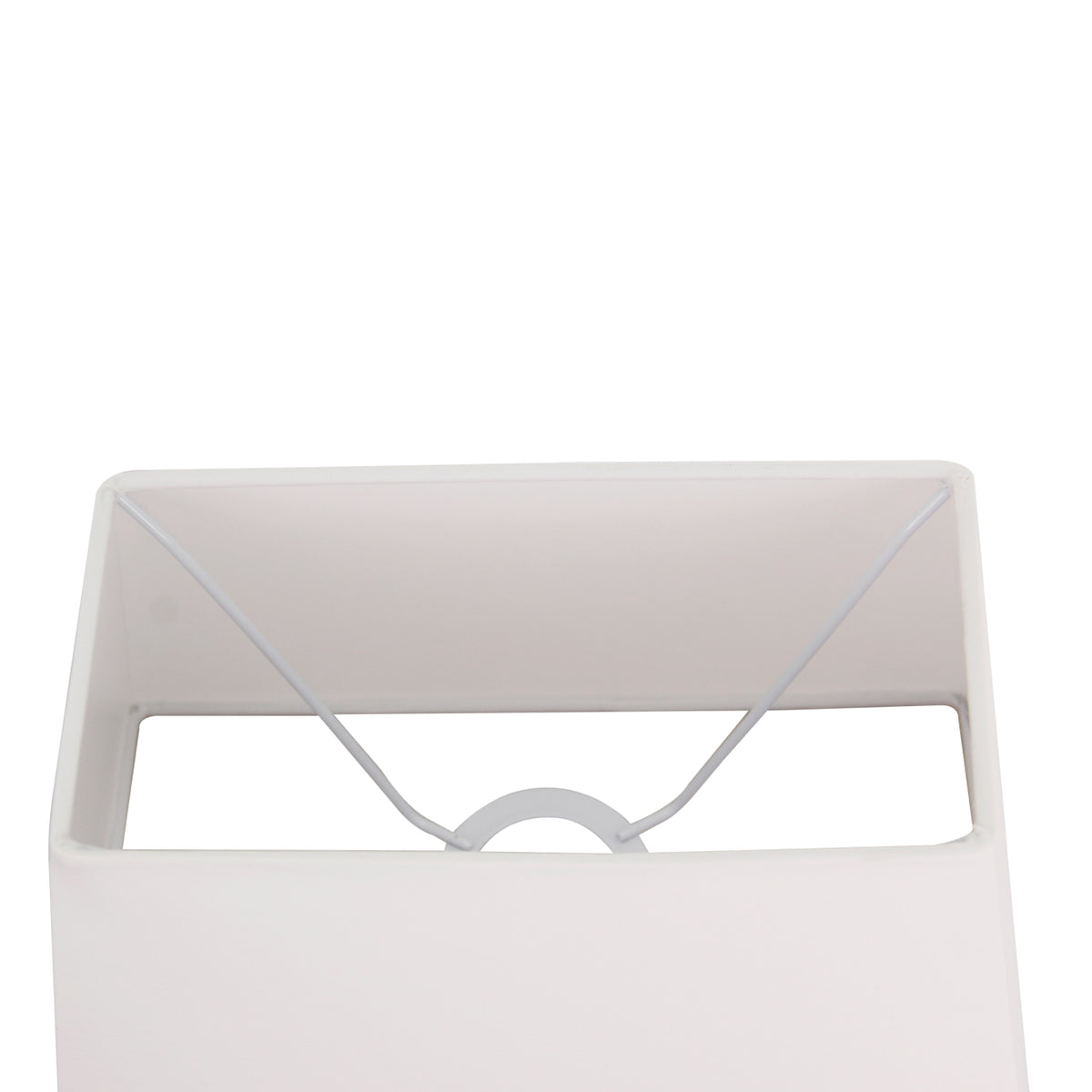 Bovenaanzicht van de witte lampenkap uit de Lampenschirme-serie.