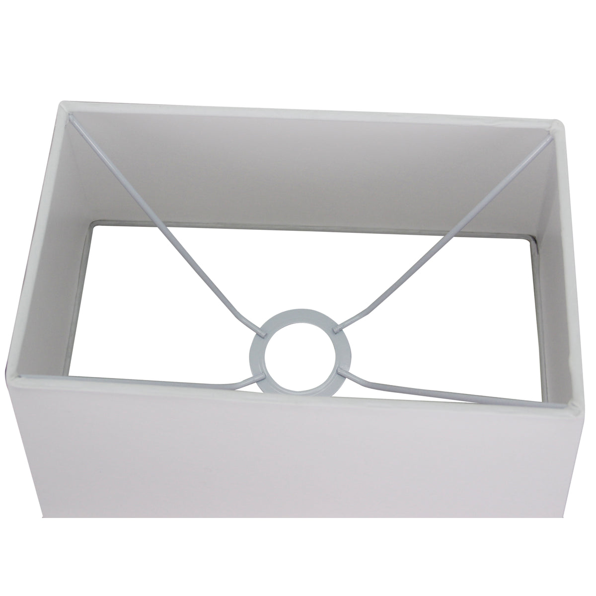 Van bovenaf bekeken, straalt de witte lampenkap een tijdloze elegantie uit. Perfect voor elke interieurstijl.