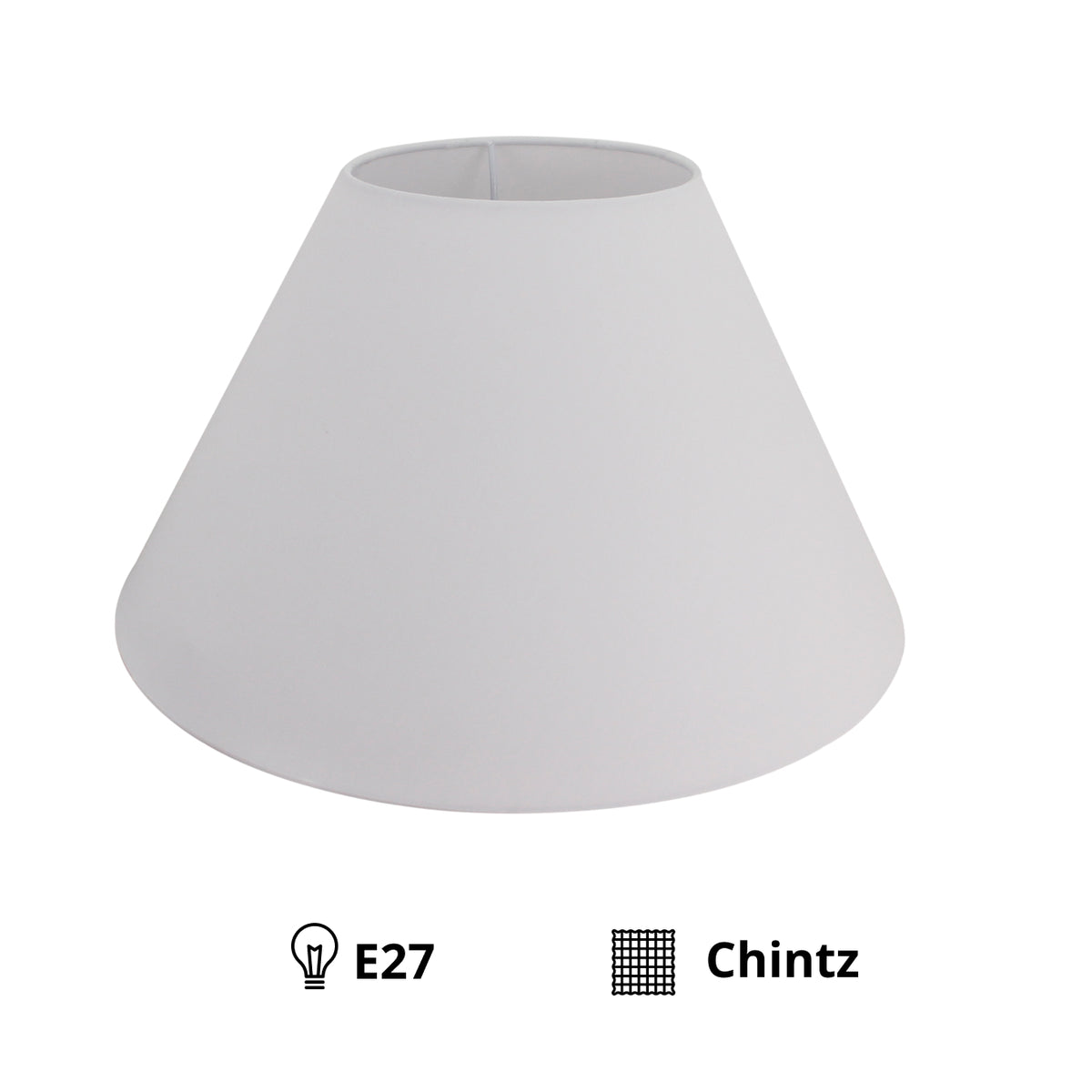 Elegante lampenkap in wit chintz voor een verfijnde uitstraling. Perfect om elke ruimte een frisse look te geven.