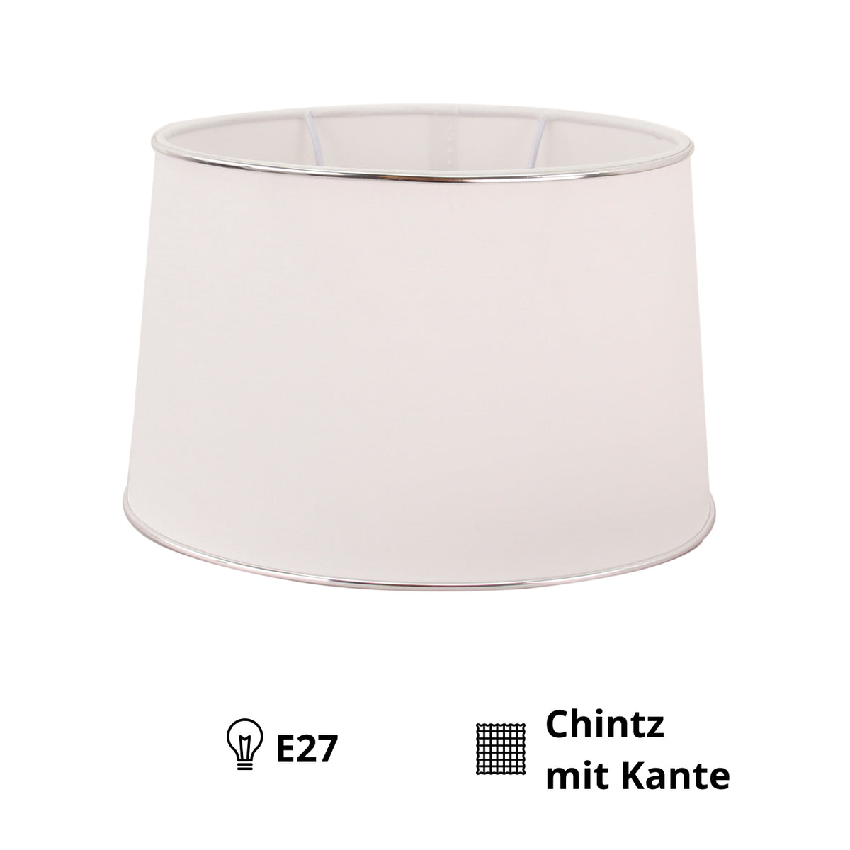 Deze elegante lampenkap in zilver en wit geeft een verfijnde uitstraling aan elk interieur.