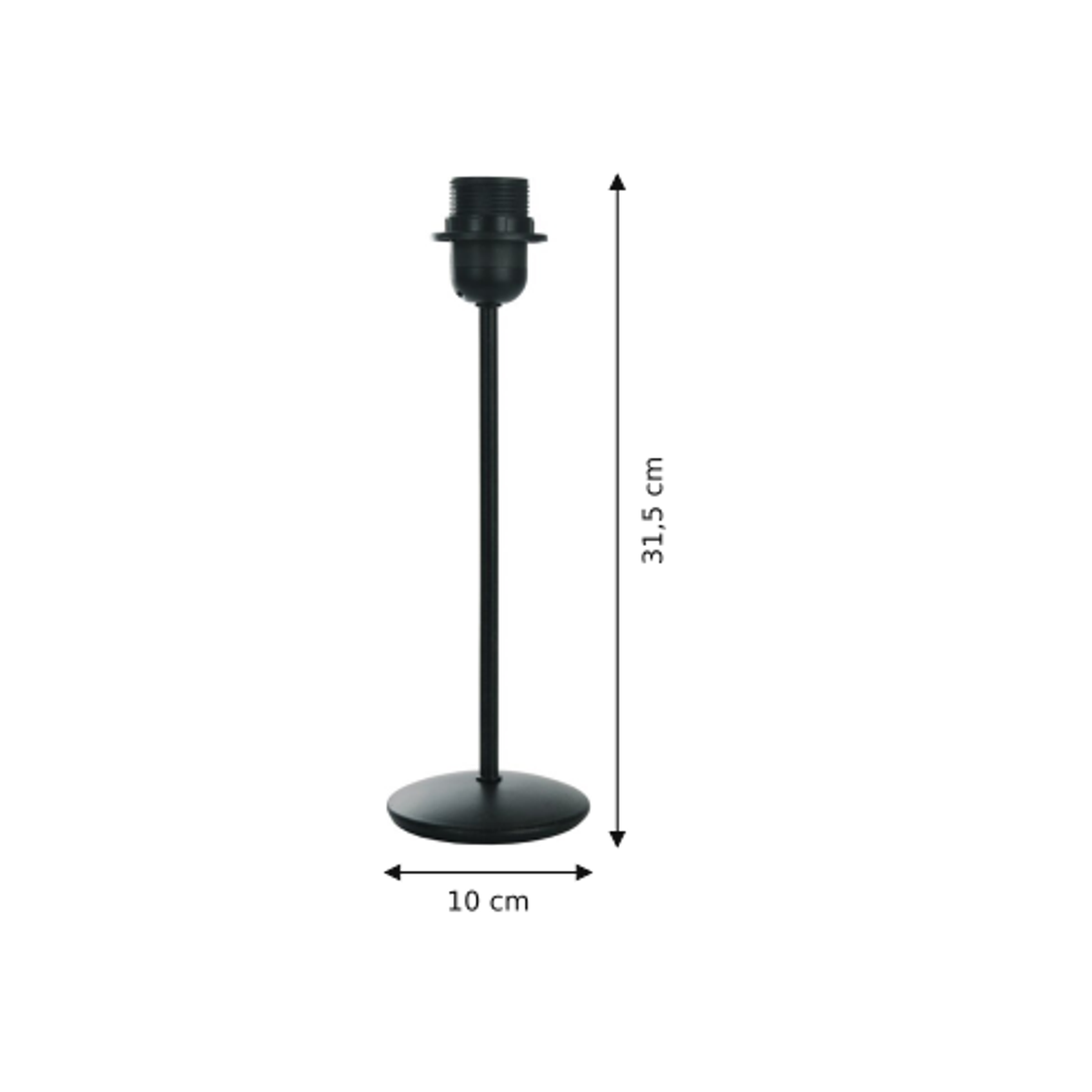 Moderne zwarte lampenvoet van metaal, perfect voor elke eigentijdse lamp. Een stevige basis voor jouw verlichtingsideeën.