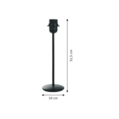 Moderne zwarte lampenvoet van metaal, perfect voor elke eigentijdse lamp. Een stevige basis voor jouw verlichtingsideeën.