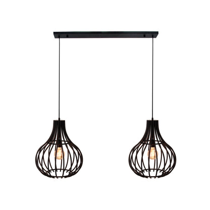 Strakke zwarte hanglamp Goccia voor een moderne uitstraling. Perfect voor een eigentijdse eet- of woonkamer.