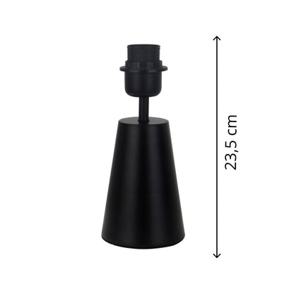 A close-up of the Leo table lamp in sleek black. This timeless piece enhances any tabletop with its minimalist charm.