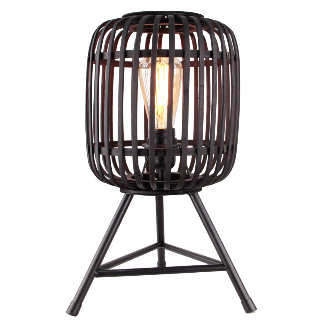 Illuminate your space with the modern black Woven table lamp. Its unique design adds a touch of sophistication to any room.