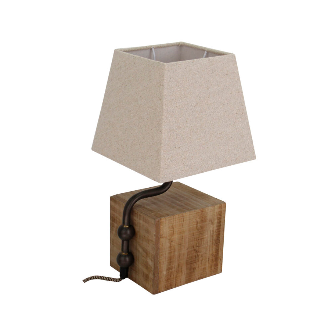 Deze bruine vintage tafellamp voegt karakter toe aan je interieur. Perfect voor sfeervolle avonden aan tafel.