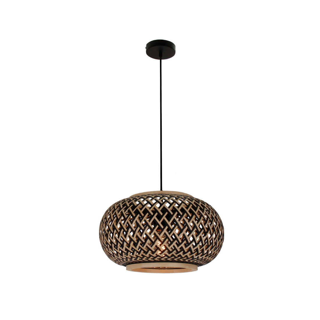 Beige Weaving hanglamp met natuurlijke uitstraling voor een warme, landelijke sfeer. Perfect voor boven de eettafel.