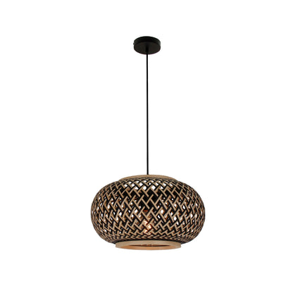 Beige Weaving hanglamp met natuurlijke uitstraling voor een warme, landelijke sfeer. Perfect voor boven de eettafel.