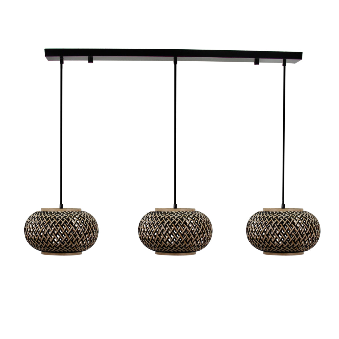 De details van de bruine Weaving hanglamp stralen landelijke charme uit. Perfect voor een warme, gezellige sfeer.