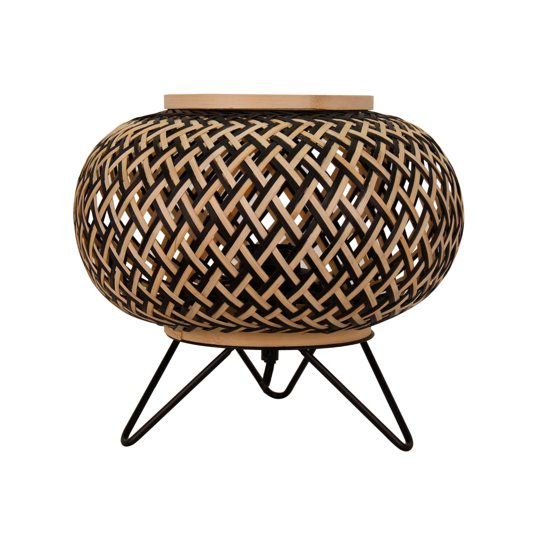De bruine Weaving tafellamp valt op door zijn unieke, handgeweven ontwerp. Perfect voor een warme, gezellige ambiance.