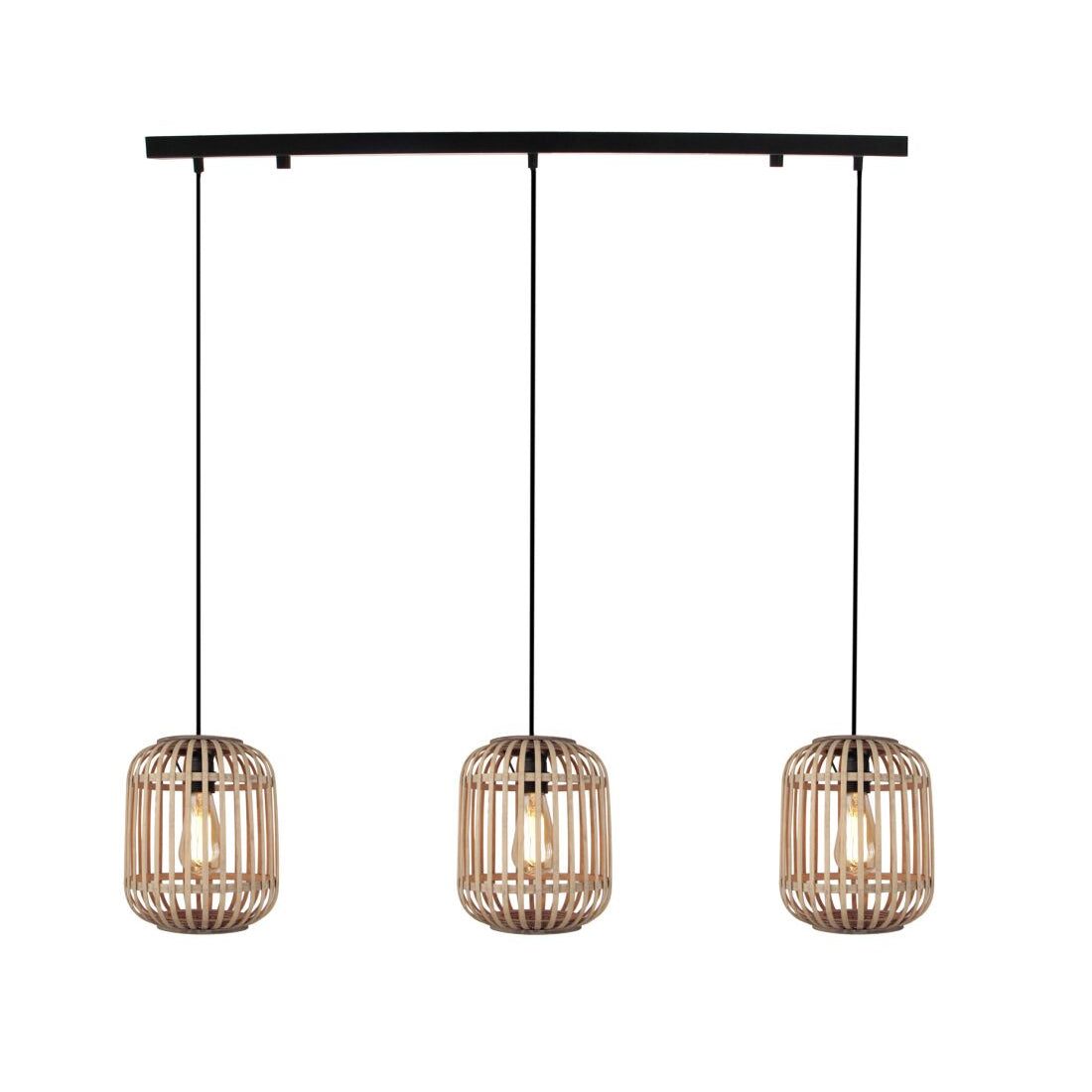 Deze moderne hanglamp in beige geeft een warme, natuurlijke uitstraling. Perfect voor boven de eettafel of in de woonkamer.