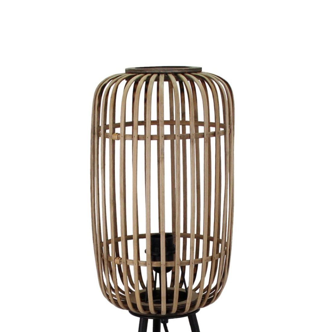 Details van de beige Woven vloerlamp stralen een warme sfeer uit. Perfect voor een knusse hoek in huis.